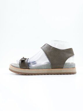 Merrell Juno Green Leather Flat Ankle Wrap Sandals - 7